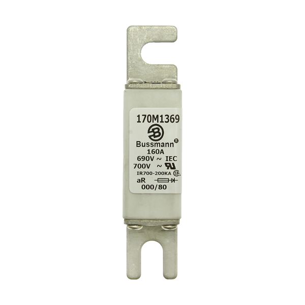 Fuse-link, high speed, 160 A, AC 690 V, DIN 000, 21 x 40 x 100 mm, aR, DIN, IEC, single indicator image 8