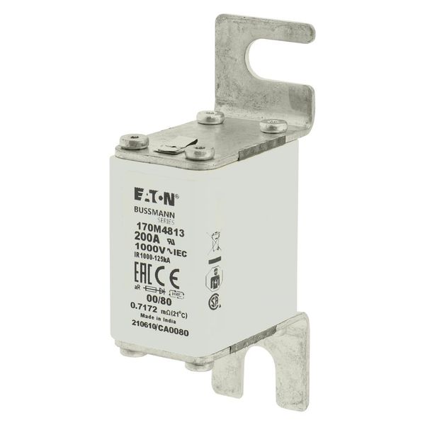 Fuse-link, high speed, 80 A, AC 1000 V, size 00, 30 x 47 x 98 mm, aR, DIN, IEC, single indicator image 20