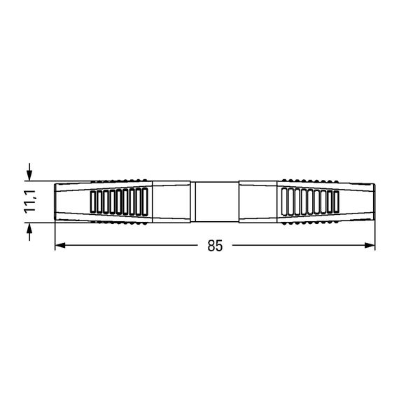 Plug with strain relief housing 2-pole light gray image 3