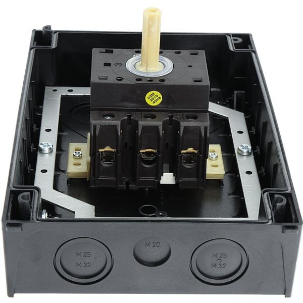 Main switch, P3, 63 A, surface mounting, 3 pole, STOP function, With black rotary handle and locking ring, Lockable in the 0 (Off) position, with asse image 6