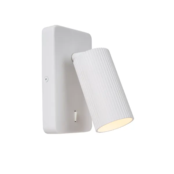 Lucide CLUBS - Wall spotlight - 1xGU10 - White image 1