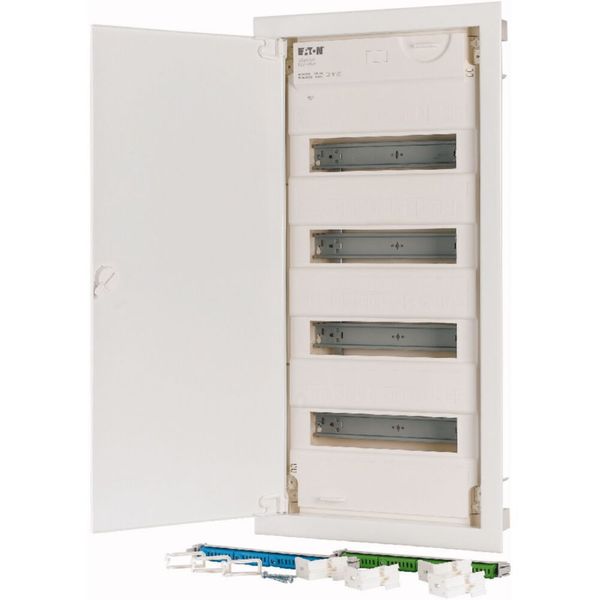 Compact distribution board-flush mounting, 4-rows, super-slim sheet steel door image 14