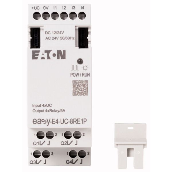 I/O expansion, For use with easyE4, 12/24 V DC, 24 V AC, Inputs/Outputs expansion (number) digital: 4, Push-In image 1