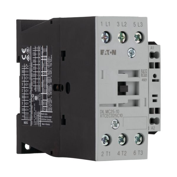 Contactor, 3 pole, 380 V 400 V 11 kW, 1 N/O, RDC 24: 24 - 27 V DC, DC operation, Spring-loaded terminals image 17