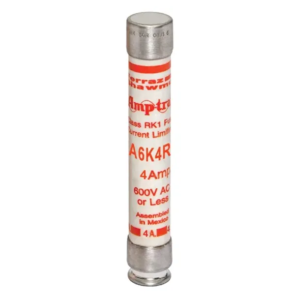 Fuse A6K-R - Class RK1 - Fast-Acting 600VAC 300VDC 4A Ferrule image 1