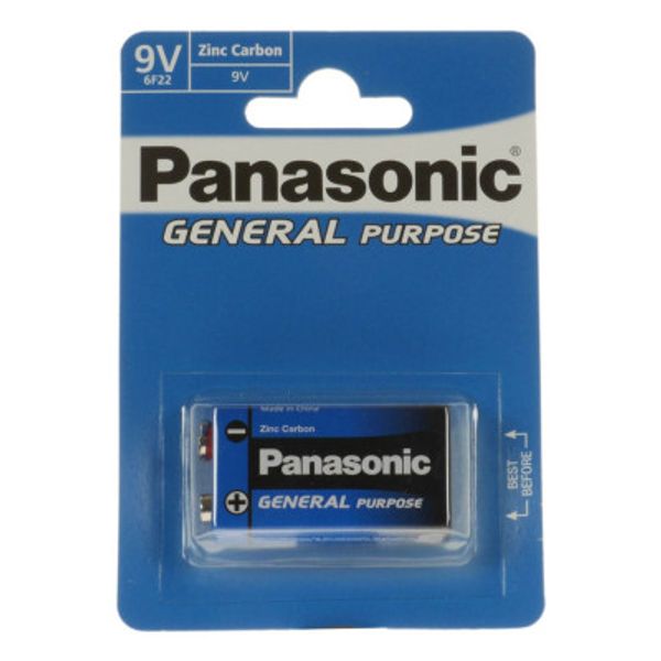 PANASONIC General Purpose Zinc 6F22 9V BL1 image 1