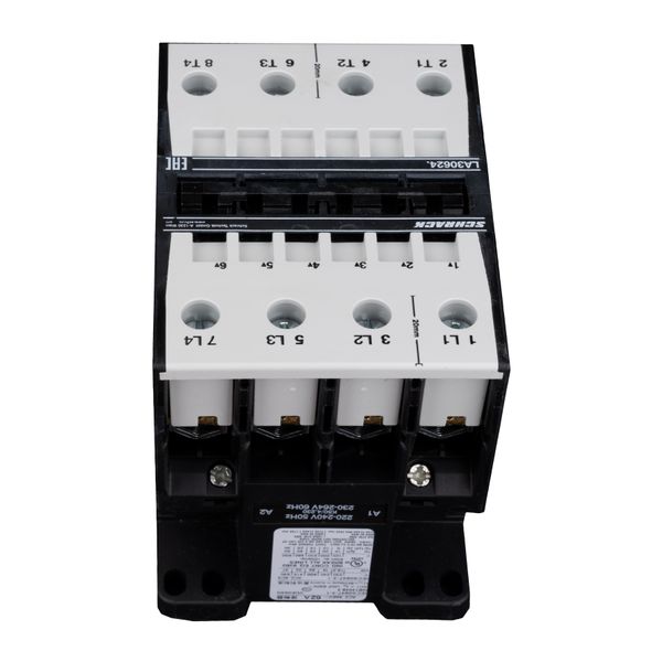 Contactor, 30kW, 62A AC3, 120A AC1, 4-pole, 230VAC image 3