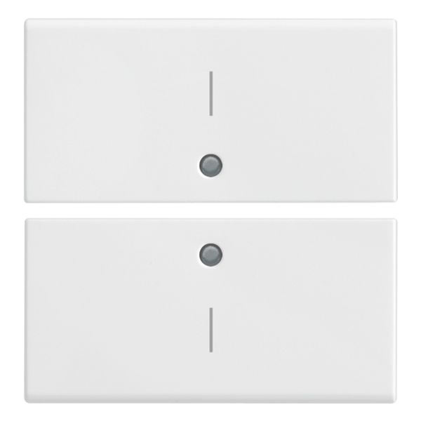Two half-buttons 2M I symbol white image 1