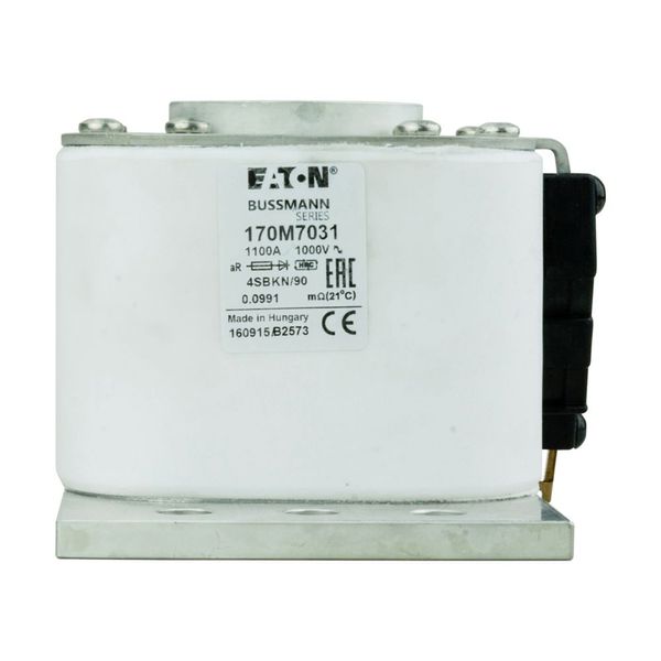 Fuse-link, high speed, 1100 A, AC 1000 V, size 4, 100 x 133 x  90 mm, aR, IEC, single indicator image 8