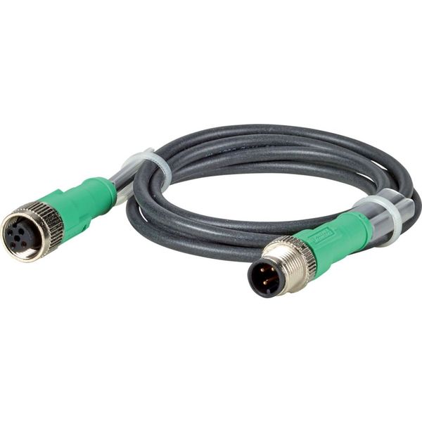 Extension cable, 1m, M12, socket/plug image 4
