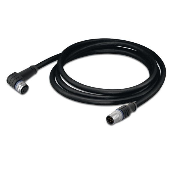 Sensor/Actuator cable M12A socket angled M12A plug straight image 3