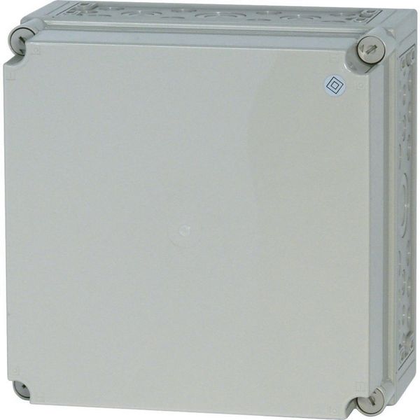 Insulated enclosure, +knockouts, RAL7035, HxWxD=375x375x225mm image 5