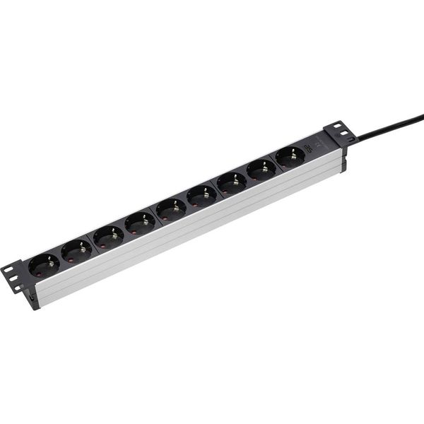 Power strip 19 inches 
with shutter
sockets 9 way image 1