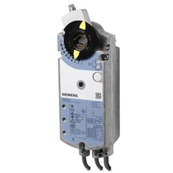 GBB135.1E - Rotary air damper actuator, AC 24 V, 3-position, 25 Nm, 150 s, 2 auxiliary switches, potentiometer image 1