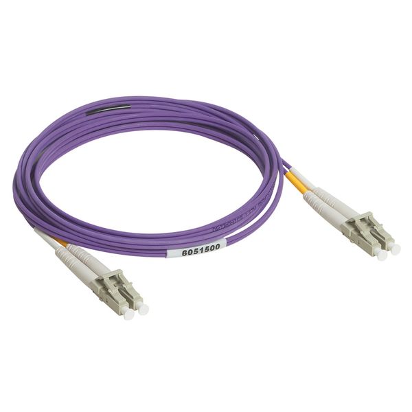 Patch cord fiber optic OM3 multimode (50/125µm) SC/SC duplex 2 meters image 1