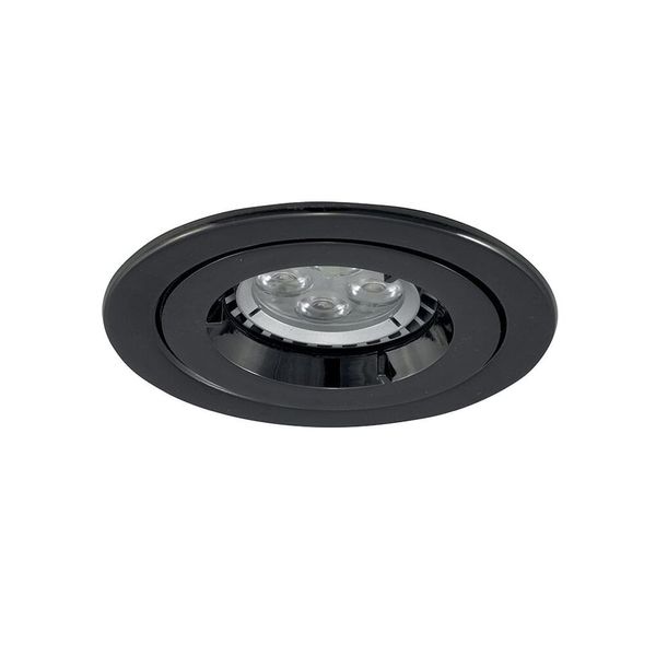 iCage Mini GU10 Die-Cast Fire Rated Downlight Black Chrome image 1