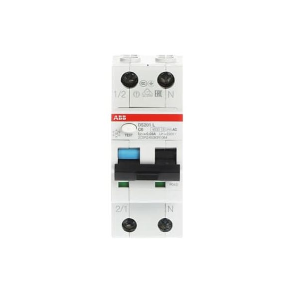 DS201 L C6 AC30 Residual Current Circuit Breaker with Overcurrent Protection image 1