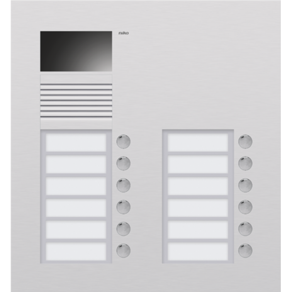 Flush-mounting external unit with 12 bells and colour camera image 1