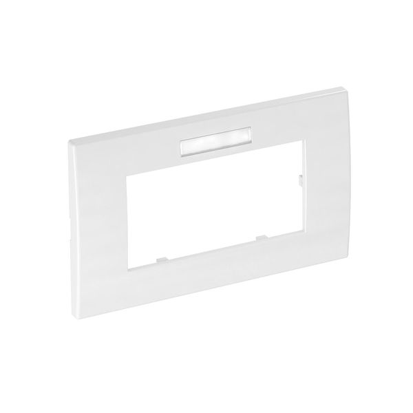 AR45-BF2 RW  Cover frame, Modul 45, 2-fold, 84x140mm, pure white Polycarbonate image 1