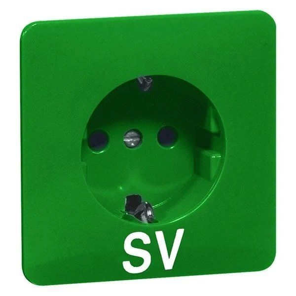 Steckdose SCHUKO, grün SV,Kontrolllicht image 1