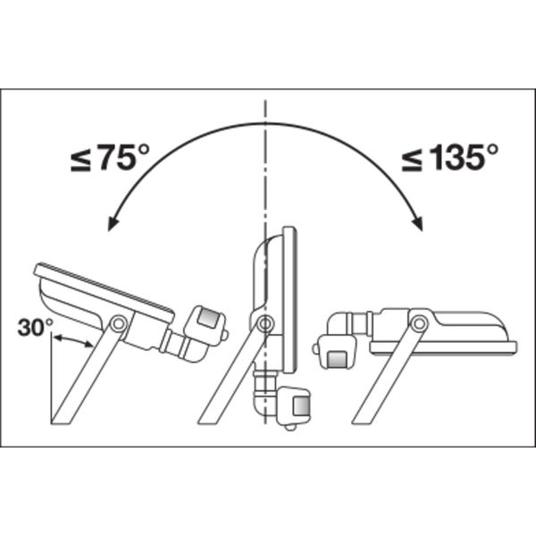 FLOODLIGHT SENSOR 10 W 3000 K SYM 100 S WT image 22