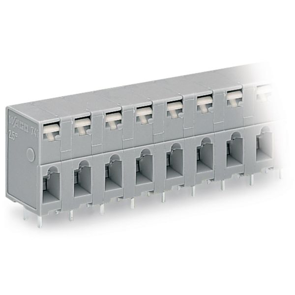 PCB terminal block push-button 2.5 mm² gray image 1