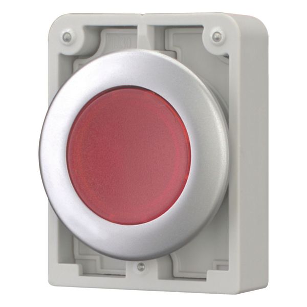 Illuminated pushbutton actuator, RMQ-Titan, Flat, maintained, red, Blank, Metal bezel image 5