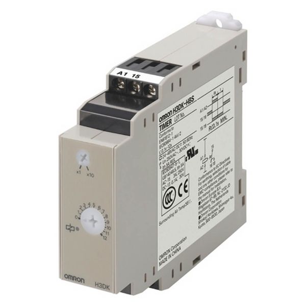 Timer, DIN rail mounting, 22.5mm, power off-delay, 0.1-12s, SPDT, 5 A, image 3