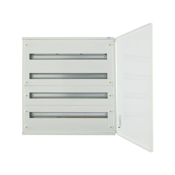 Complete surface-mounted flat distribution board, white, 24 SU per row, 4 rows, type C image 9