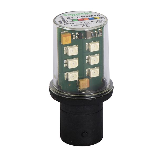 Harmony XVB, Illuminated unit for modular tower lights, plastic, orange, Ø70, flashing, integral LED, 230 V AC image 1