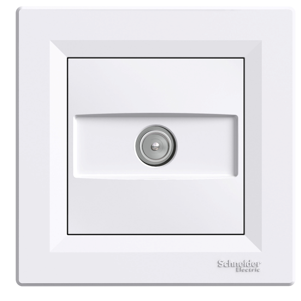 Asfora, TV socket ending, 1dB, white image 3