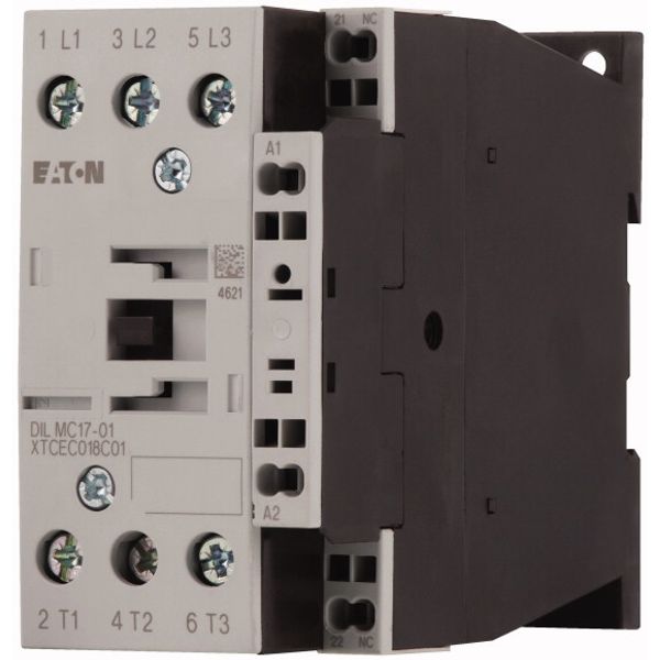 Contactor, 3 pole, 380 V 400 V 7.5 kW, 1 NC, RDC 240: 200 - 240 V DC, DC operation, Spring-loaded terminals image 3