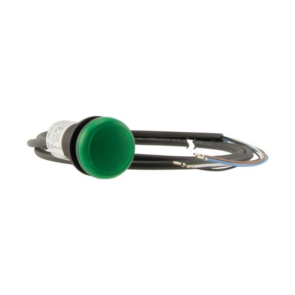 Indicator light, Flat, Cable (black) with non-terminated end, 4 pole, 1 m, Lens green, LED green, 24 V AC/DC image 11