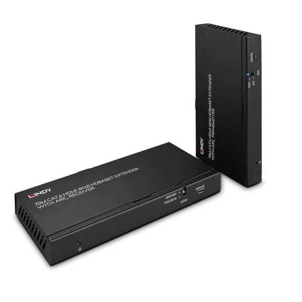 70m Cat.6 HDMI 4K60, Audio, IR & RS-232 HDBaseT Extender with ARC Extends HDMI and ARC signals up to 70 via HDBaseT image 1