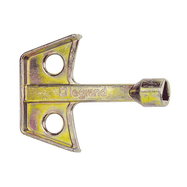 Key for rebate lock - 8 mm male triangle - metal image 2