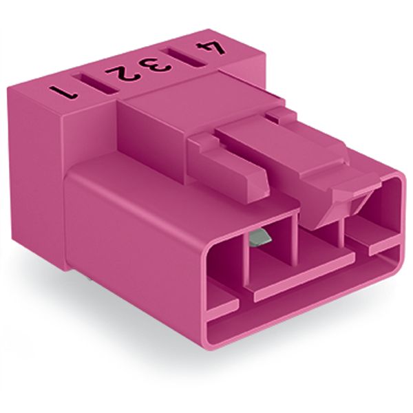 Plug for PCBs angled 4-pole pink image 3