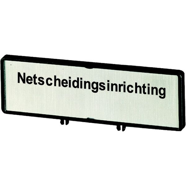 Clamp with label, For use with T5, T5B, P3, 88 x 27 mm, Inscribed with zSupply disconnecting devicez (IEC/EN 60204), Language Dutch image 1