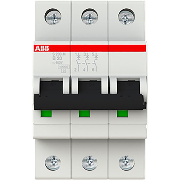 S203M-B20 Miniature Circuit Breaker - 3P - B - 20 A image 2