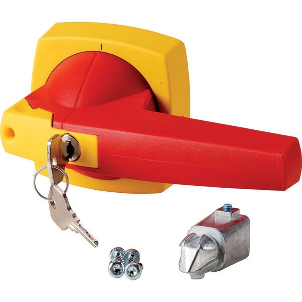 Toggle, 12mm, door installation, red/yellow, cylinder lock image 3