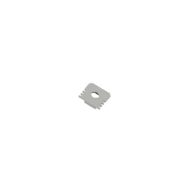 End Cap with hole for Surface Mounted Profile 16x13mm IP20 Silver image 1