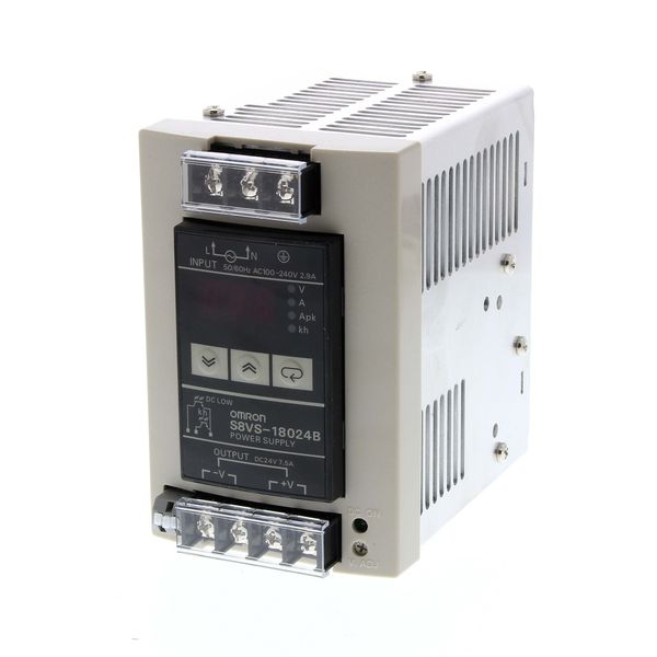 Power supply, 180W, 100-240 VAC input, 24 VDC 7.5A output, DIN rail mo image 2