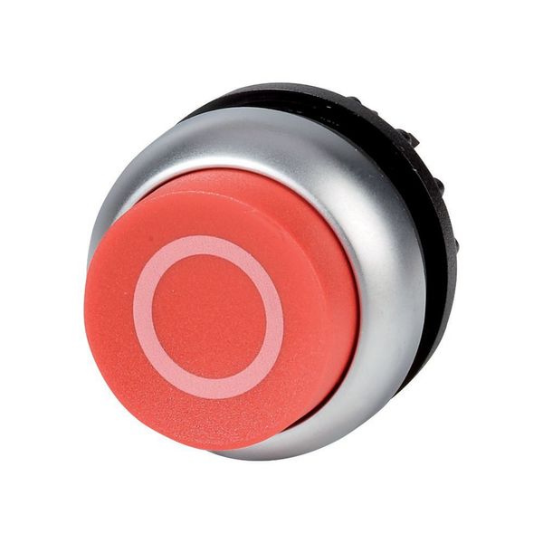 Pushbutton, RMQ-Titan, Extended, momentary, red, inscribed, Bezel: titanium image 3