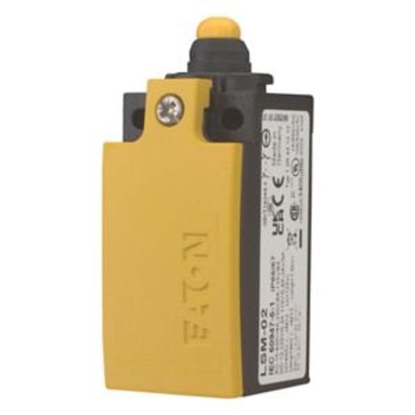 Safety position switch, LS(M)-…, Rounded plunger, Basic device, expandable, 2 NC, Yellow, Metal, Cage Clamp, -25 - +70 °C image 2