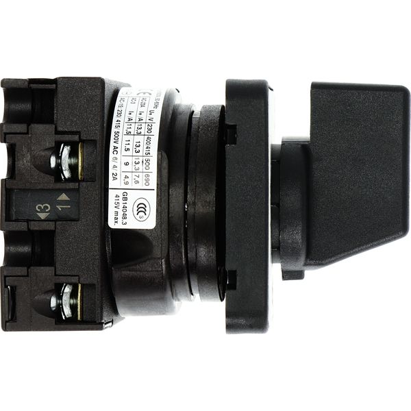 On-Off switch, T0, 20 A, flush mounting, 1 contact unit(s), 2 pole, with black thumb grip and front plate image 19