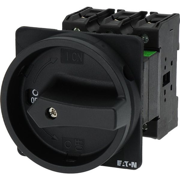 Main switch, P3, 100 A, rear mounting, 3 pole, STOP function, With black rotary handle and locking ring, Lockable in the 0 (Off) position image 5