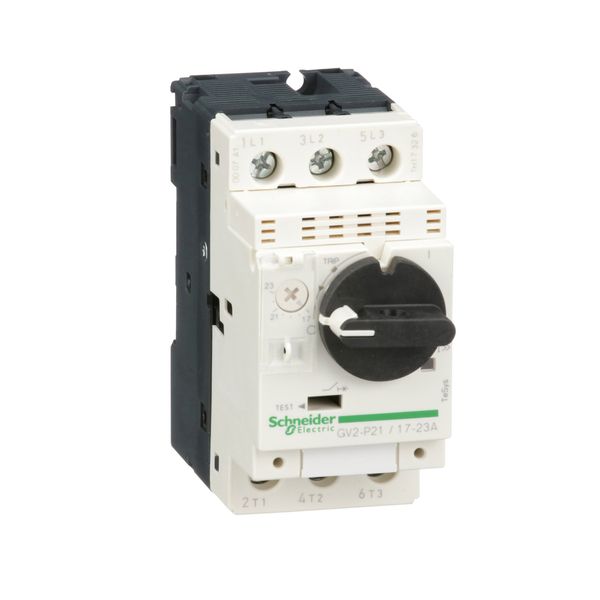 Motor circuit breaker, TeSys Deca, 3P, 17-23 A, thermal magnetic, screw clamp terminals image 1