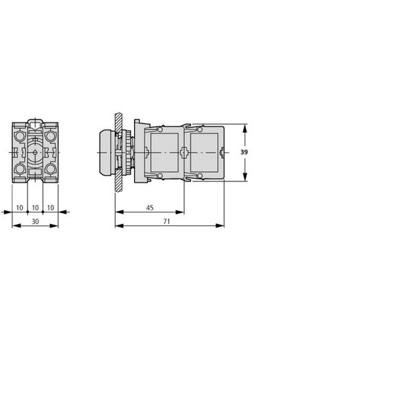 NO contact block front mtg cage clamp image 2