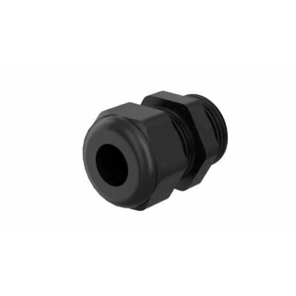 Cable gland, PG21, 13-18mm, PA6, black RAL9005, IP68 (w Locknut and O-ring) image 1