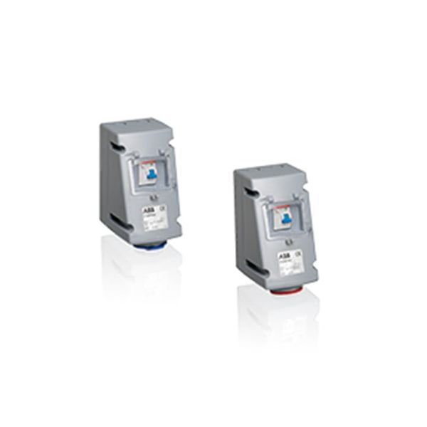 Socket-outlet with RCD, 9h, 30mA, 32A, IP67, 3P+E image 1