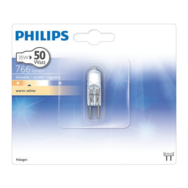 Halogen lamp Philips Halo Caps 35W GY6.35 12V CL 1BC/10 image 1